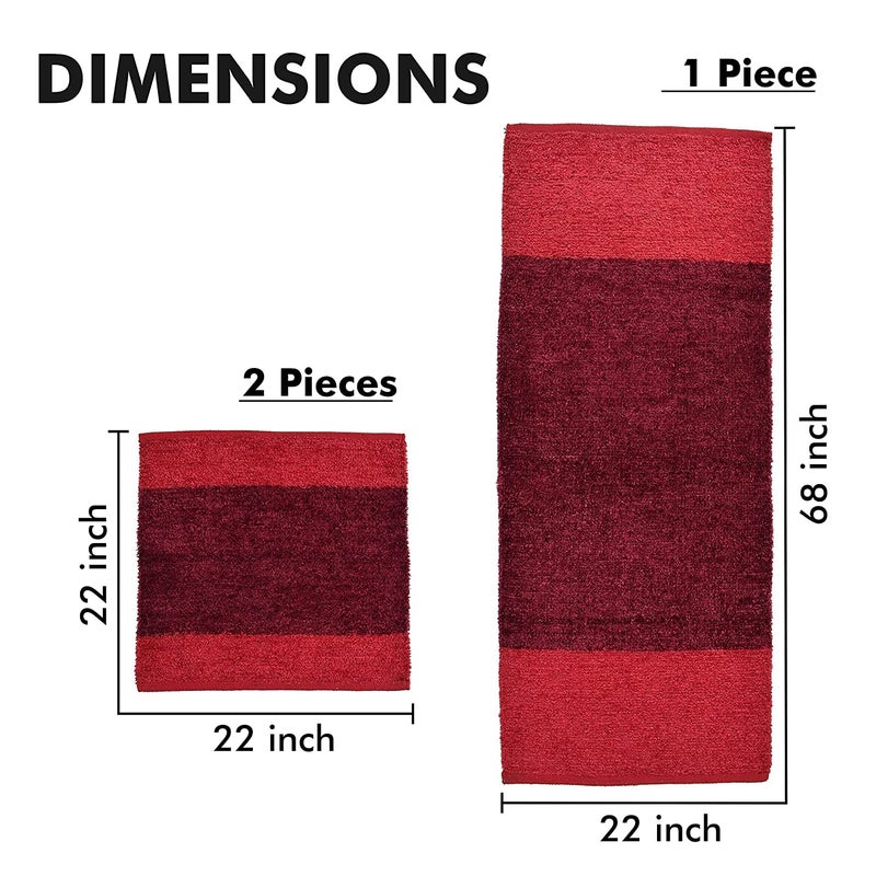 GLOY GLOY Sofa Cover Cotton Polyester for Living Room Sofa L Shape Sofa Hall Sofa 5 Seat Sofa Bedroom Sofa 5 Seater Red Wine - Image 2
