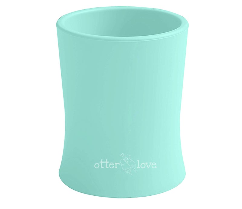 otterlove Silicone Baby Toddler Training Cup Pediatric OT Approved 100 Platinum Pure LFGB Silicone Unbreakable Plastic Free Tiny Cup Perfect for Baby Led Weaning Mint