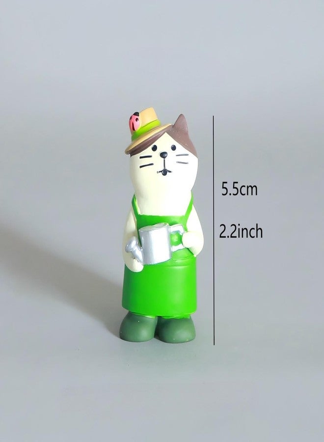 Gwindrise Miniature Cat Garden Figurines Set, 3 Pieces, Decorative Resin Kitty Flower Ornaments for Home, Office, Desk Decor, Funny Gifts for Mom Cat Lovers or Gardening - Image 5