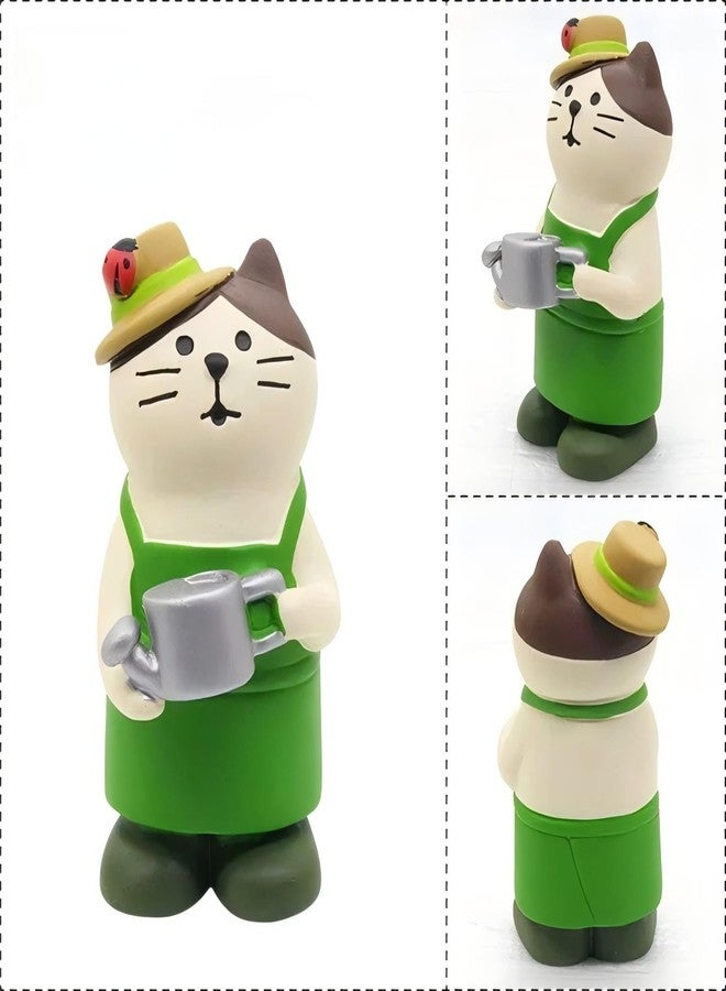 Gwindrise Miniature Cat Garden Figurines Set, 3 Pieces, Decorative Resin Kitty Flower Ornaments for Home, Office, Desk Decor, Funny Gifts for Mom Cat Lovers or Gardening - Image 3