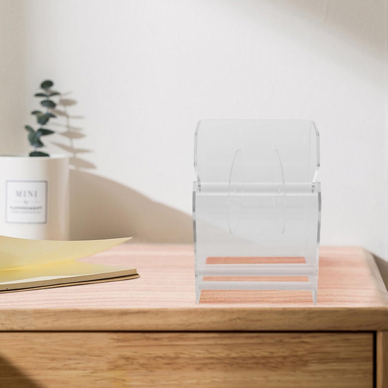 حامل لفات ملصقات الأكريليك القابل للتعديل مع 3 أقراص حاملة للملصقات منظف للمكتب - Image 5