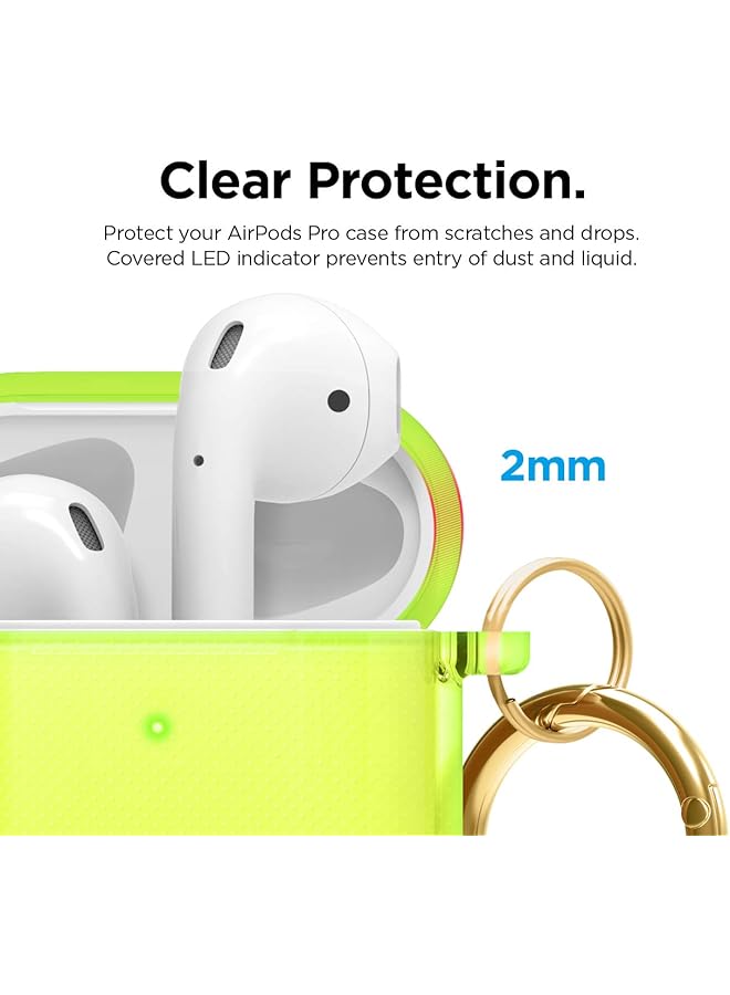 Elago Clear Hang Case For Airpods Neon Yellow - Image 4