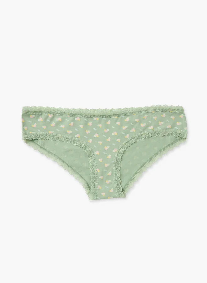 سبلاش فيڤ سروال بيكيني بطبعة زهور شاملة وخصر مطاطي