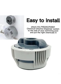 Excefore نظام موزع الكلور لحمامات Lay-Z-Spa و Whirpool، متوافق مع الطرازين P05345 و P03821، توزيع كيميائي آمن ومتساوي، مثالي لصيانة مياه حمام السباحة الساخن  - Image 2