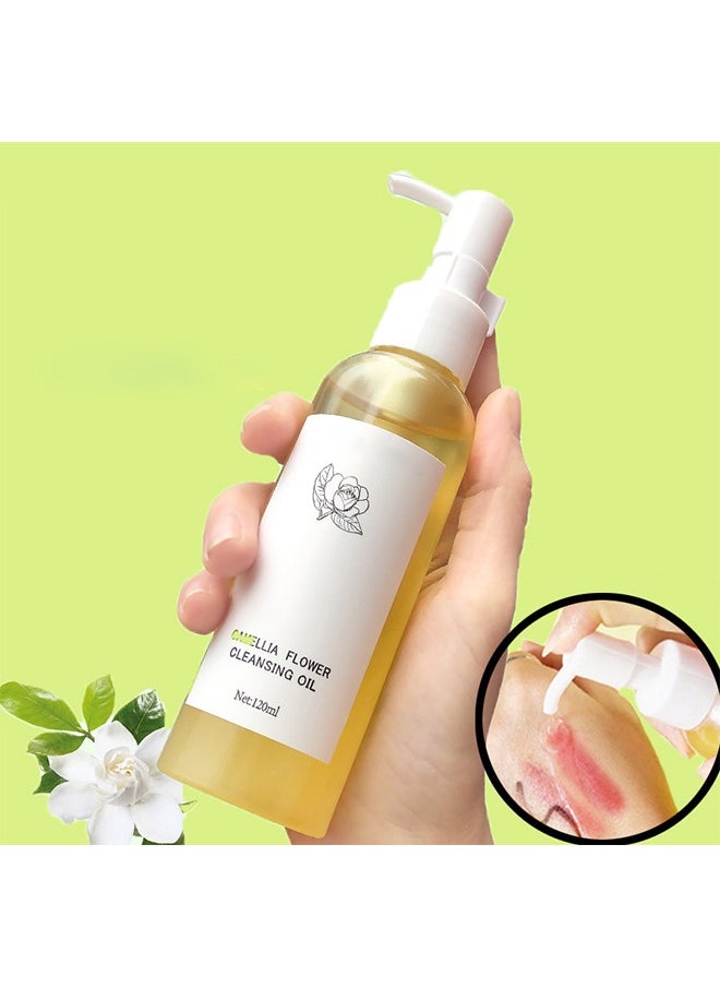Camellia Flower Cleansing Oil - Double Cleanse - Acne Face Wash - Daily Makeup Blackheads Removal - 120ML