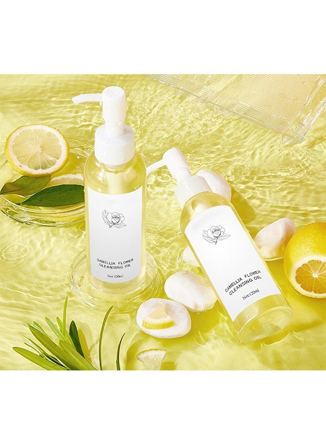 Camellia Flower Cleansing Oil - Double Cleanse - Acne Face Wash - Daily Makeup Blackheads Removal - 120ML