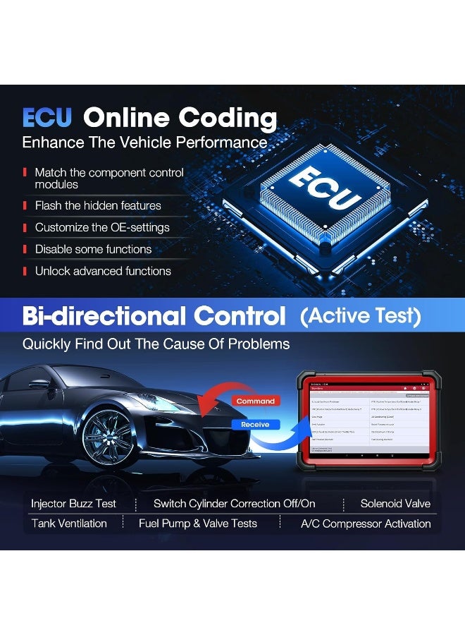 Launch LAUNCH X431 PRO 5 Scan Tool: 2025 J2534 Reprogramming Tool, ECU Online Coding, Topology Mapping, Upgraded of X431 V+, Bi-Directional Diagnostic Scanner, with SmartLink C CANFD & DOIP, 2 Years Update - Image 3