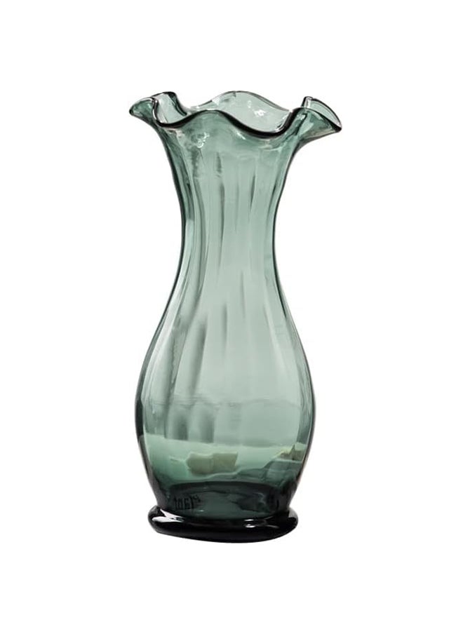 HOME TASTE Hometaste Flower Glass Vase Decorative Glass Vase Clear Flower Vase Decorative Glass Vase Glass Flower Vase Multicolour Glass Vase Home Decorative Glass Vases Table Decorative Centerpiese (Grey Vase) 