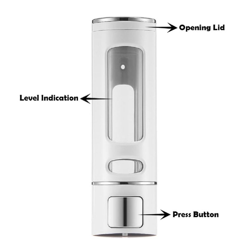 SELLZY Superior Stainless Steel Napkin Round Towel Ring Hanger (6inch) + Wall Mount Transparent Liquid Soap Dispenser (350ml) for Kitchen Wash Area Bathroom Accessories (2Set) - Image 3