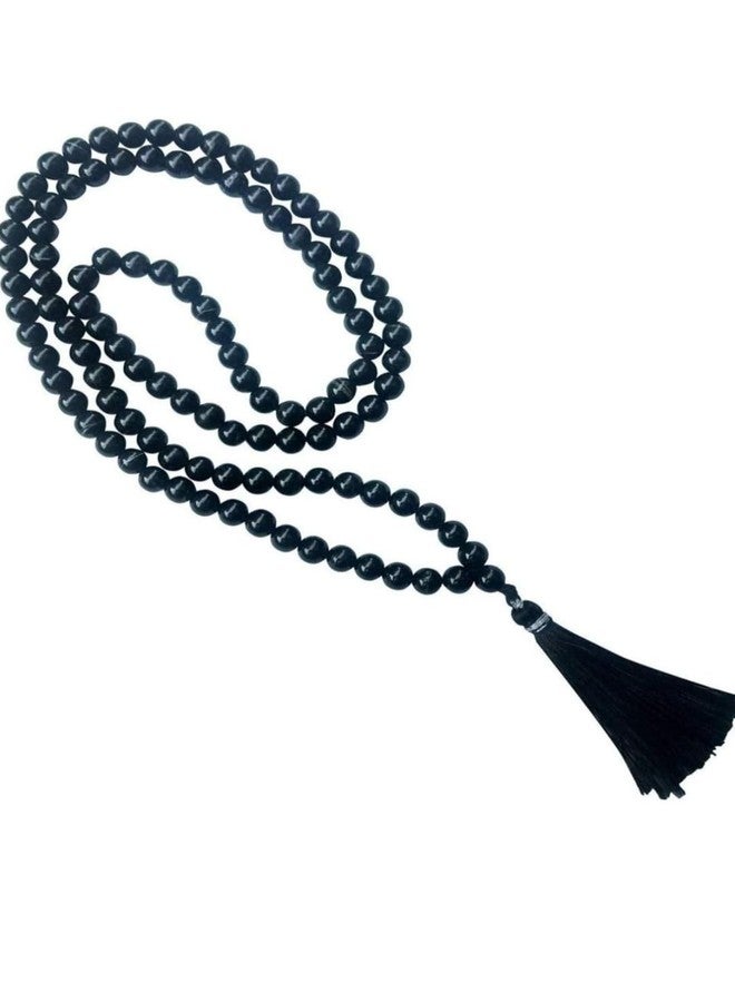 DHYANARSH Black Hakik Mala Beads 108 Prayer Beads - Natural Gemstones Healing Crystal Mala for Meditation, Yoga, Prayer - Men Women - Image 1