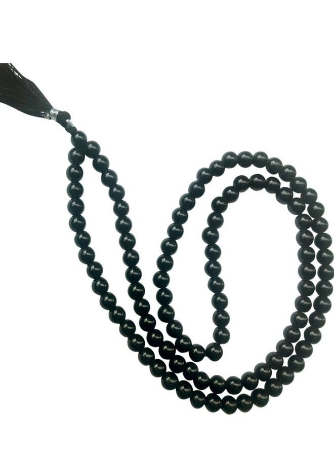 DHYANARSH Black Hakik Mala Beads 108 Prayer Beads - Natural Gemstones Healing Crystal Mala for Meditation, Yoga, Prayer - Men Women - Image 4
