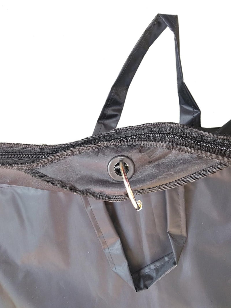 Demoda Demoda Black Premium Waterproof Polyester Suit CoverCoat CoverGarment CoverJacket CoverWardrobe Organizer Travel Garment Bag With ZipBlack38without hanger Pack of 2 covers and 2 Shoe Bags - Image 4
