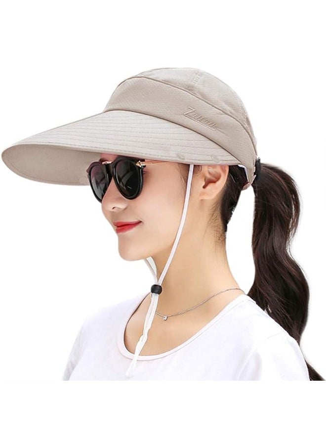 Generic Sun Wide Brim UV Protection Fishing Hats， Foldable Summer Hat， Detachable Sun Hat,Face mask Hat  - Image 2