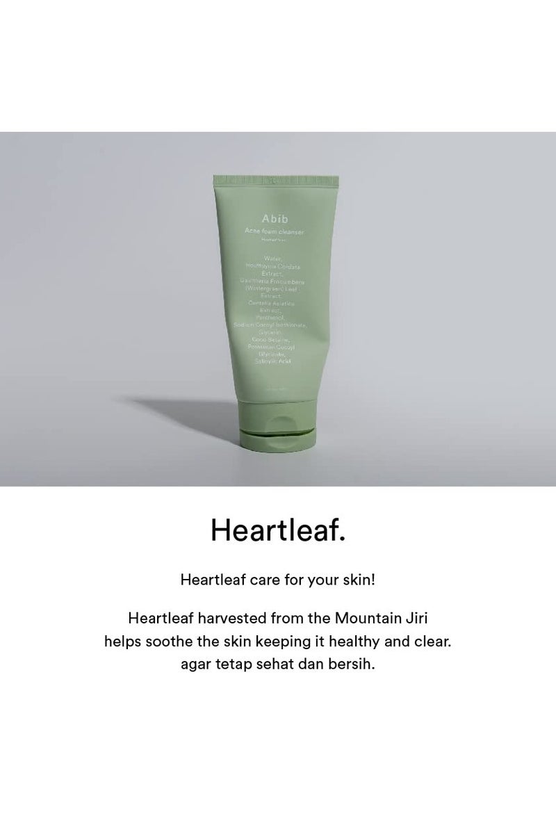ابيب منظف رغوة حب الشباب Heartleaf Foam 5.07 fl oz / 150 ml  غسيل الوجه اليومي الحمضي الكوري الخفيف للبشرة المعرضة للحب الشباب ، ترطيب وتهدئة مع بانثينول B5 ، تنظيف عميق للبشرة الحساسة ، K-Beauty - Image 2