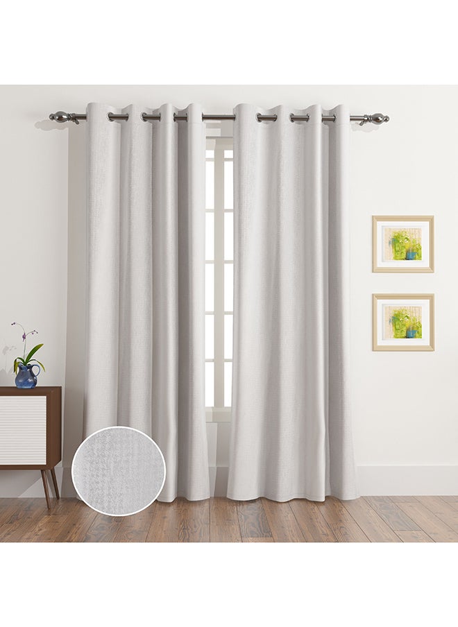 Home Box ستلا طقم ستائر شنيلا طويلة إضافية مكونة من 2 قطعة 300 × 140 سم  - Image 1