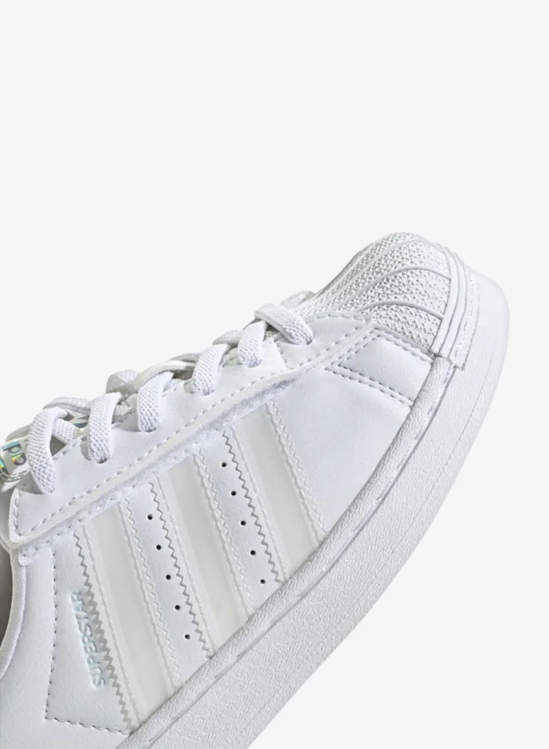 اديداس اوريجينالز أحذية أديداس سوبرستار للأطفال بإضاءة ليد بيضاء