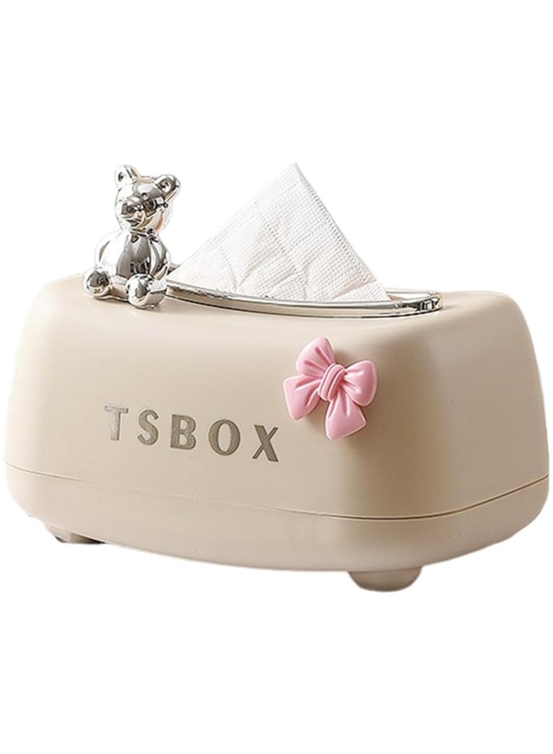 Tissue Box Holder, Cute and Practical Holder for Bathroom, Kitchen, Bedroom Dressers, Desks and Tables, Night Stands, Creative Gift ,Bear - Image 1