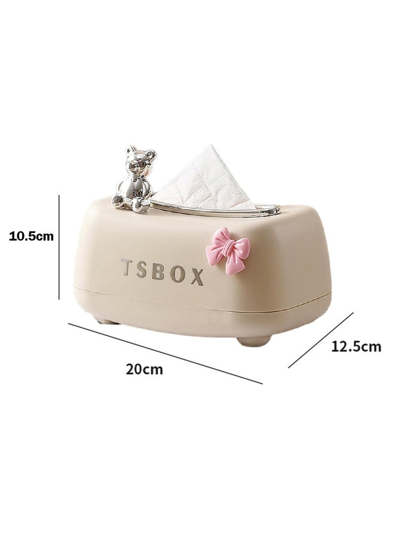 Tissue Box Holder, Cute and Practical Holder for Bathroom, Kitchen, Bedroom Dressers, Desks and Tables, Night Stands, Creative Gift ,Bear - Image 4