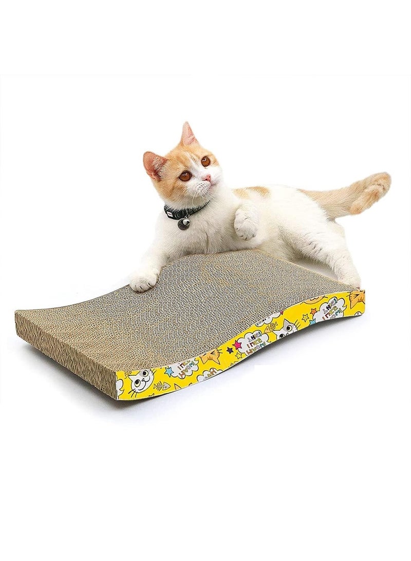 CATANES Cat Scratcher Cardboard Cat Scratch Pad with Premium Scratch Textures Design Durable Cat Scratching Pad Reversible - Image 1