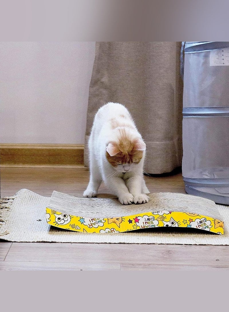 CATANES Cat Scratcher Cardboard Cat Scratch Pad with Premium Scratch Textures Design Durable Cat Scratching Pad Reversible - Image 3