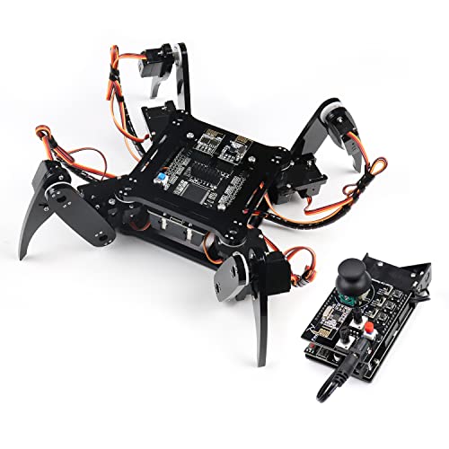 Freenove Quadruped Robot Kit with Remote Compatible with Arduino IDE Walking Crawling Twisting App Remote Control Servo STEM Project - Image 1