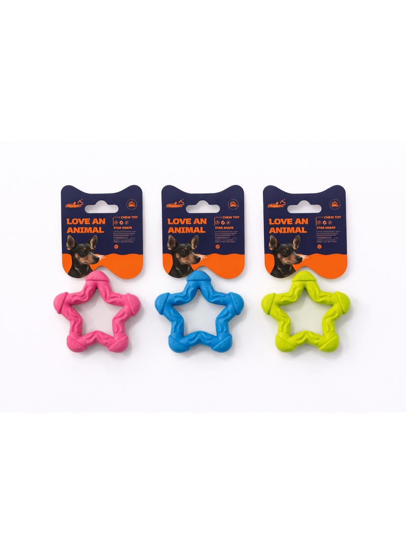 Star Shape Dog Chew Toy, Available in 3 Colors - Image 1