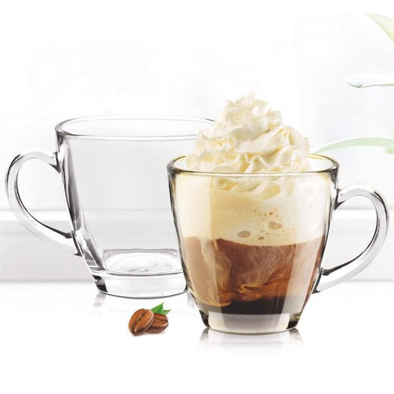 Treo By Milton Kenya Elect Glass Tea Mug Set of 6 190 ml Each Transparent Glass Tea Cups Coffee Mug High Clarity Glass Mugs Milk Hot Chocolate Latte Cappuccino Mocha Espresso - Image 2