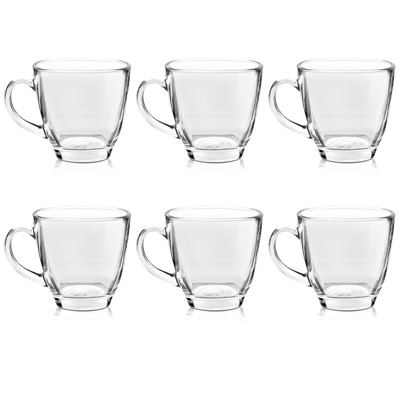 Treo By Milton Kenya Elect Glass Tea Mug Set of 6 190 ml Each Transparent Glass Tea Cups Coffee Mug High Clarity Glass Mugs Milk Hot Chocolate Latte Cappuccino Mocha Espresso - Image 3