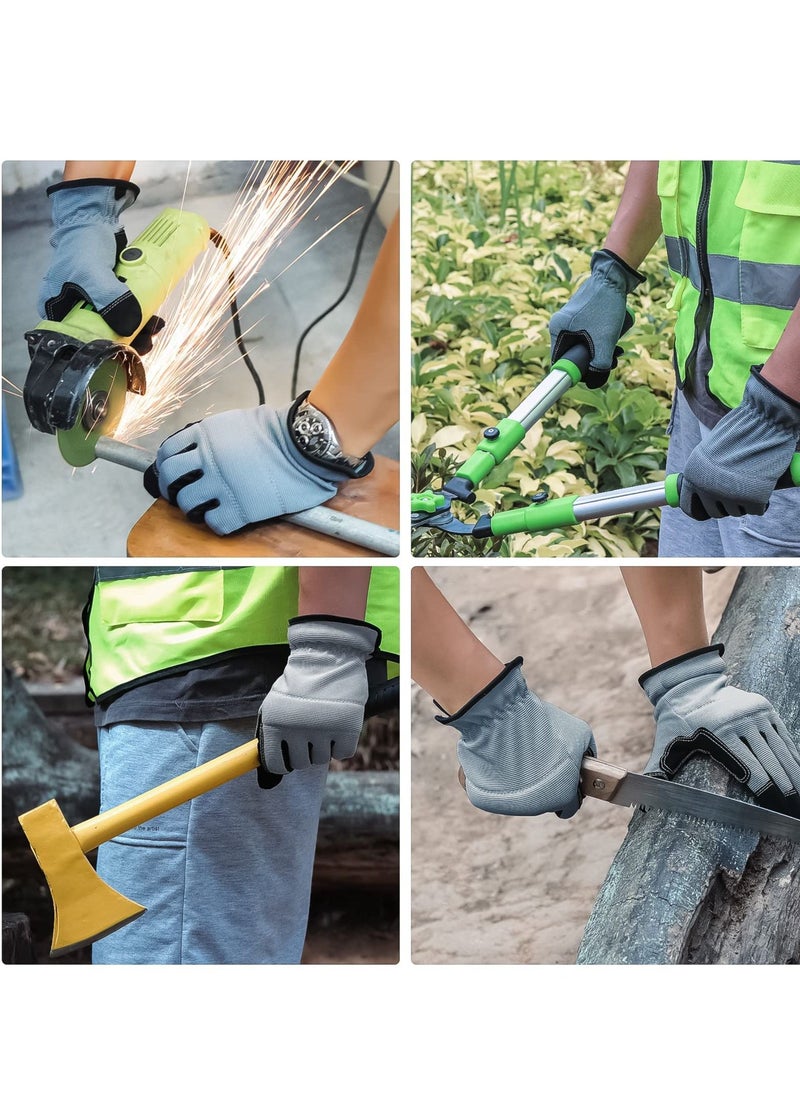 Excefore Safety Work Gloves, KASTWAVE Light Duty Work Gloves Gardening Warehouse Job Car Repair Utility Yard Glove for Men Women (Large, 2 Pairs)  - Image 4