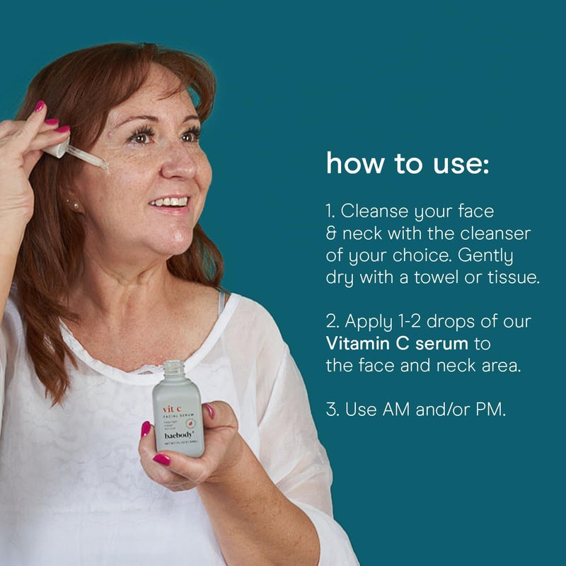 Baebody Made in USA Vitamin C Face Serum - Vitamin C Serum for Dark Spots and Dull Skin - With Hyaluronic Acid (1 fl oz/30 ml) - Image 5