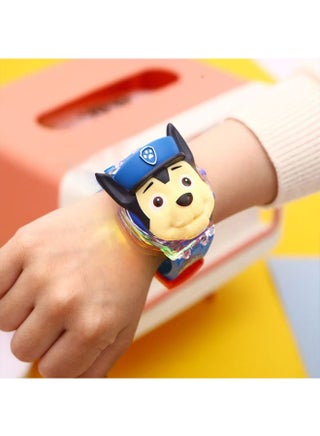 Blue PAW Patrol Cartoon Children's Watch, Children's Watch Toy with Light Effect, Kids Electronic Watch with Music, Flip-top Cartoon Watch for Kids - view 2
