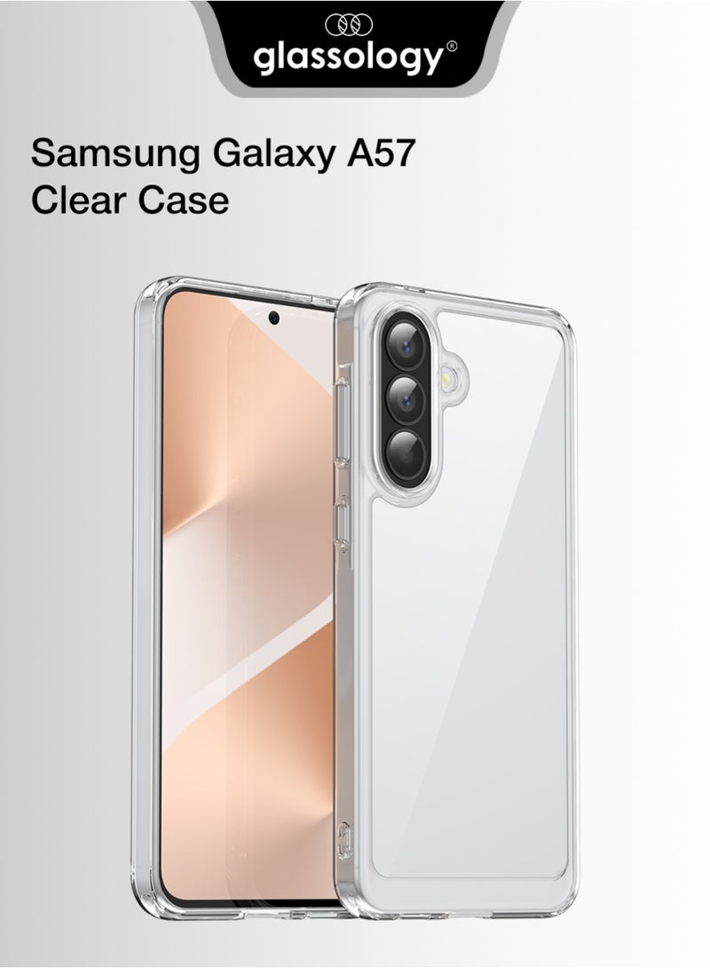 glassology Clear Case for Samsung Galaxy A57 Ultra Slim Transparent Back Cover, Shockproof & Scratch Resistant - Image 1
