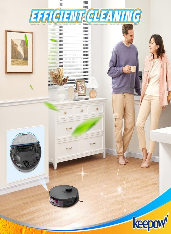 KEEPOW 8PCS Vacuum Replacement Parts Compatible with Eureka E10s E20 Plus Robotic Robot Vacuum Cleaner Microfiber Cleaning Cloth, E10s Mop Pad Washable Reusable Replacement Part - Image 4