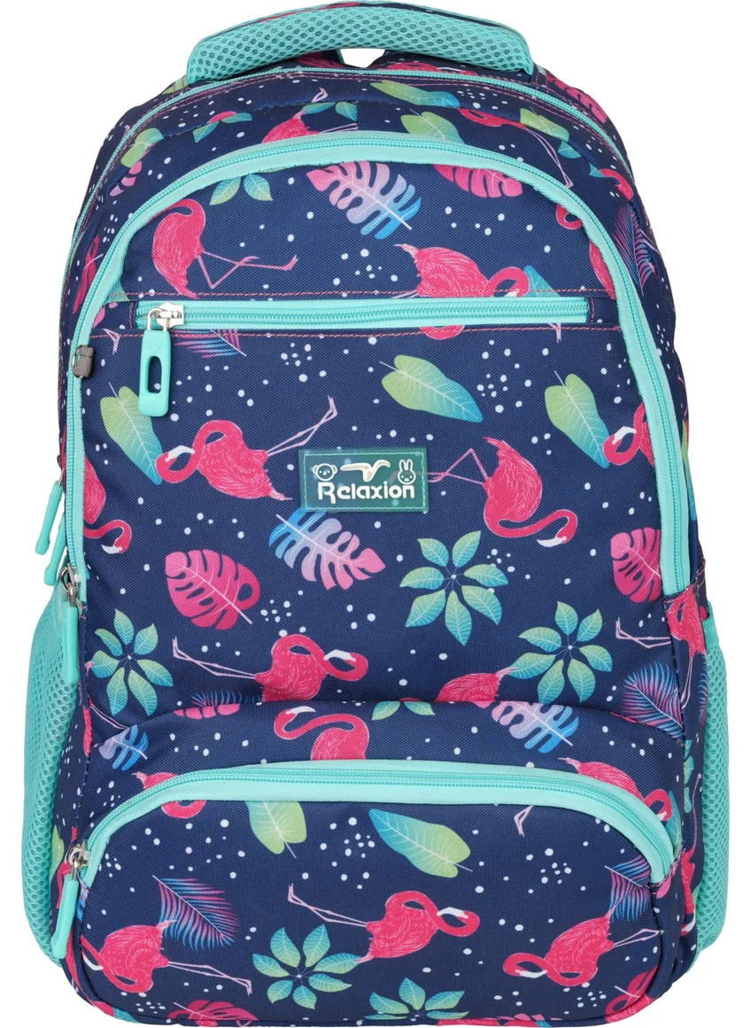 ريلاكسن Navy Blue Swan Patterned Triple School Set 8650-2