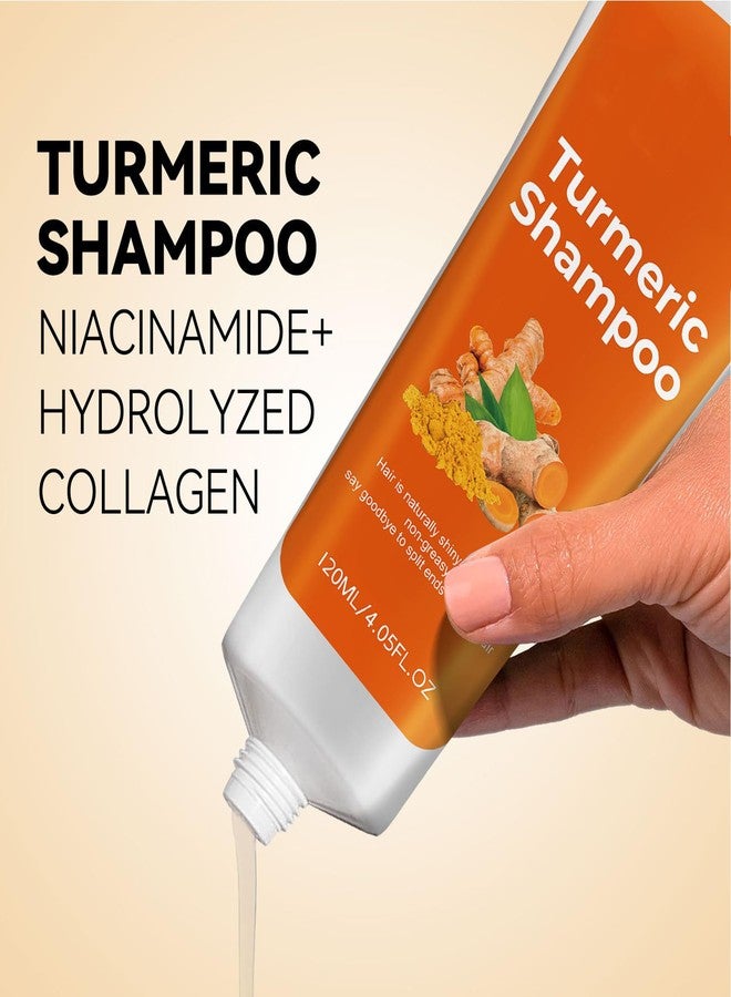 Grospe Turmeric Shampoo,Deeply Moisturizing for Natural Turmeric for Thinning, Hair Loss,Dry Hair,Thickening Volumizing Shampoo Make Hair Shine Smoothes for Women & Men（2 PACK） - Image 3
