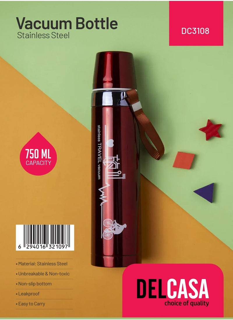 DELCASA Delcasa 750 ML Stainless Steel Vaccum Bottle DC3108  - Image 3