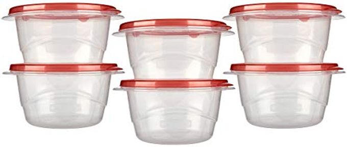 Rubbermaid TakeAlongs Small Bowl Food Storage Containers, 3.2 Cup, 2 Count (Pack of 3) Total 6 Containers