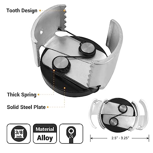 EWK 2.5" to 3.25" Adjustable Oil Filter Wrench for Spin-On Filter Removal - Image 2