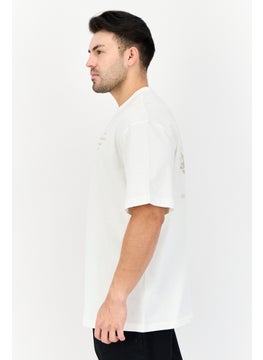 Reebok Men Sportswear Fit Short Sleeve Outdoor T-Shirt, Cream  - Image 2