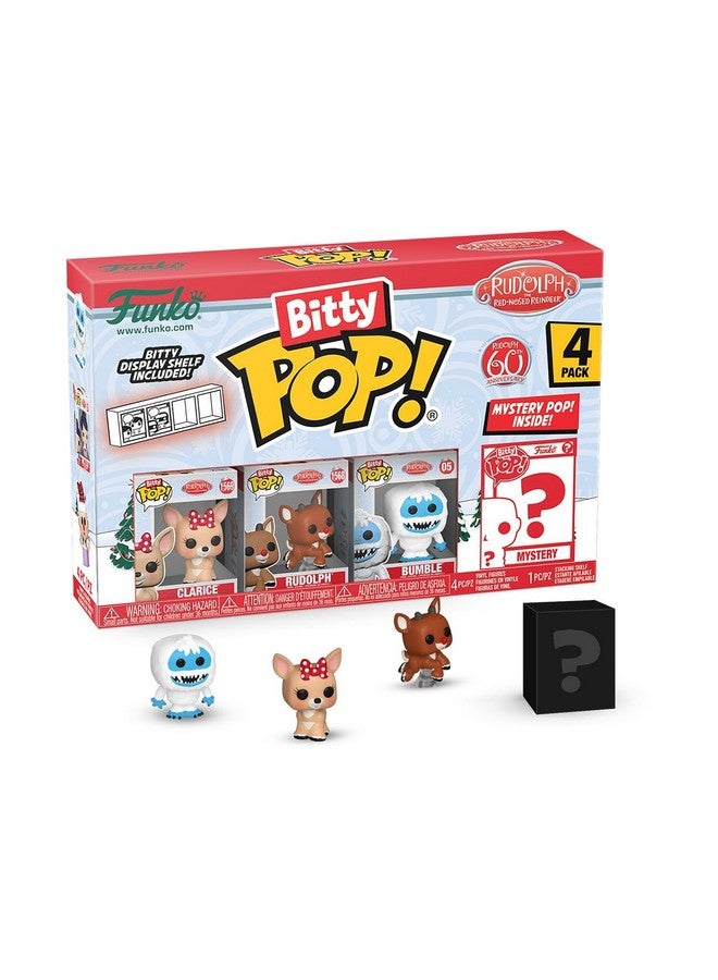 Funko Bitty Pop! Rudolph: Mini Collectible Toys 4-Pack - Clarice™, Rudolph®, Bumble™ & Mystery Chase Figure (Styles May Vary) - Image 1