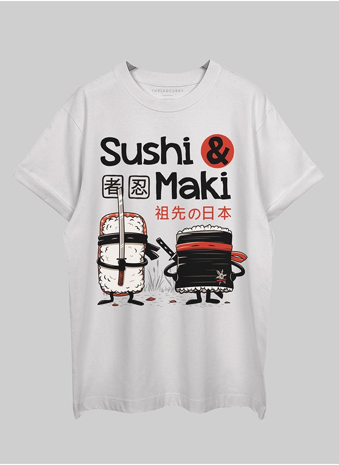 THREADCURRY Sushi & Maki Oversized Drop Shoulder Cotton Loose Printed T-Shirt for Men - pzsku/Z5468B957F9DF6196A37DZ/45/_/1717244250/a1f6bd66-8b15-413c-9a5a-0a6dc4044d01