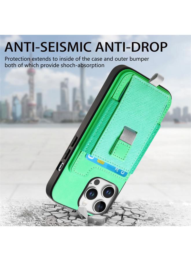 اس-توب جراب خلفي لهاتف iPhone 14 Retro Magsafe Cross من الجلد مع حقيبة بطاقات قابلة للسحب - Image 4