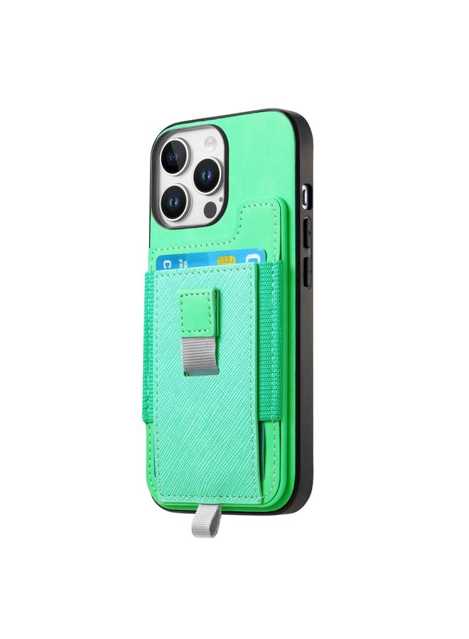 اس-توب جراب خلفي لهاتف iPhone 14 Retro Magsafe Cross من الجلد مع حقيبة بطاقات قابلة للسحب - Image 2