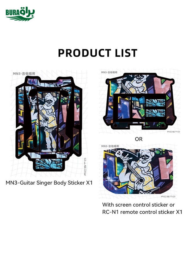 BURAQ - For DJI Mini 3 Pro Remote Control Body Sticker ,Spec: RC-N1 Without Screen(Domineering Eagle) - Image 1