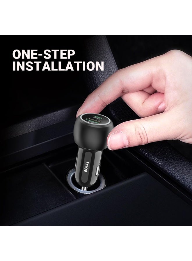 آیمی شاحن سيارة IMEE PLUS ثنائي المنفذ 38 وات IM-CC138 محول شحن سريع 20 وات PD USB-C + 18 وات QC3.0 USB-A تصميم مضغوط، غلاف مقاوم للهب، حماية من الحرارة الزائدة وقصر الدائرة، توافق عالمي للهواتف الذكية والأجهزة اللوحية والأجهزة الأخرى - Image 3