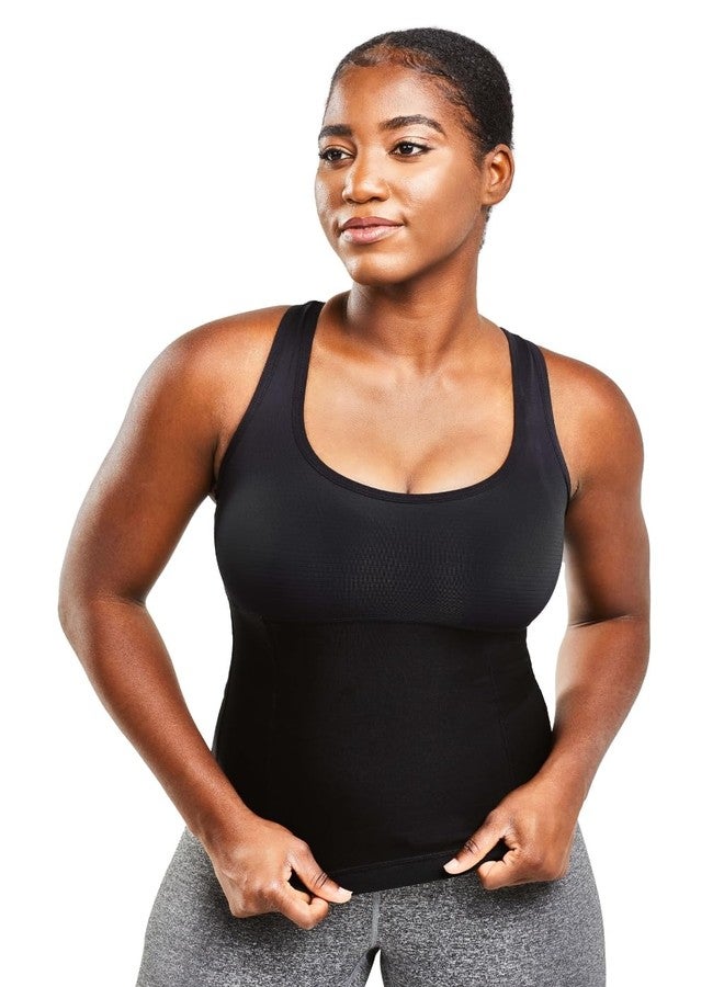 Sweat Shaper Racer Tank: Compression Racerback Top for Women, Slimming Tank Top, Premium Body Shaper Sauna Racerback Tank, Black, Large - Image 3