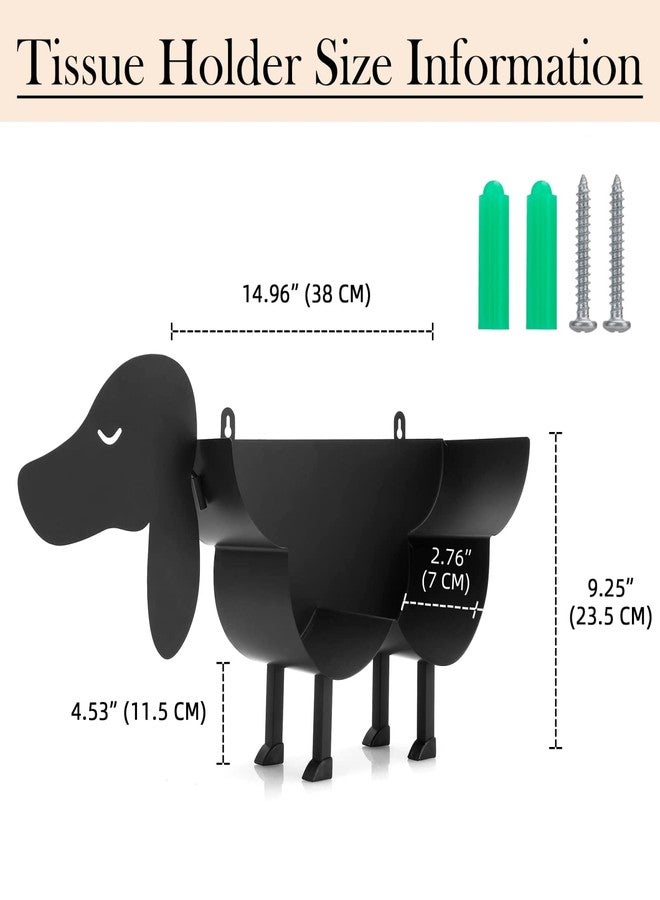 Gojoquanzhou Cute Animal Decorative Toilet Paper Holders, Metal Wall Mount & Free-Standing Toilet Paper Holder, 8 Rolls of Tissue Paper Storage Basket, Bathroom Farmhouse Kitchen Decor Accessories (Classic Dog) - Image 3