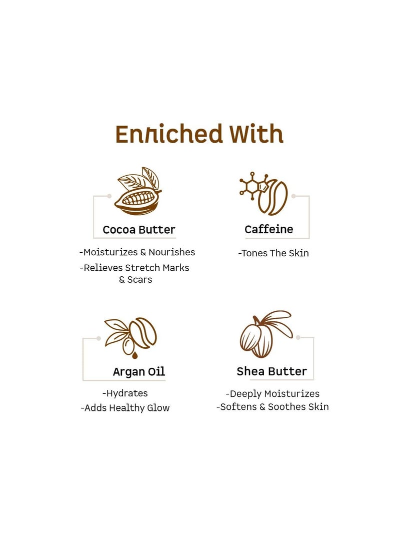 إم كافيين مرطب زبدة الجسم بالشوكولاتة والشيا 72 ساعة 250 جم - Image 5