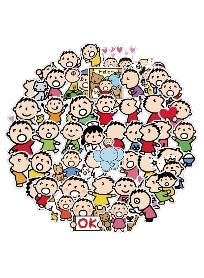 NIBEMINENT 50 Pcs Great Gift For The Big Boy Deco Kit Waterproof Stickers, High Definition Printing Bright Colors, Suitable for Laptop Skateboard Luggage Water Bottle Guitar DIY - Image 1