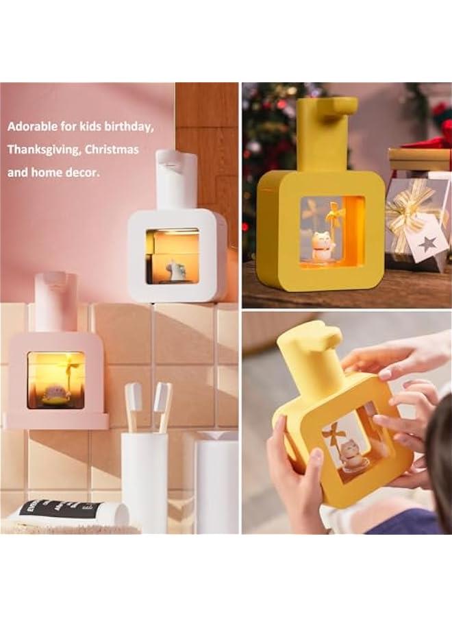 Kids Automatic Soap Dispenser - Lovely Foam Soap Dispenser for School Bathroom Kitchen Office,Waterproof USB Rechargeable Hand-Free 13.5oz Soap Dispenser Children Birthday Gift, Yellow Cat  - Image 3
